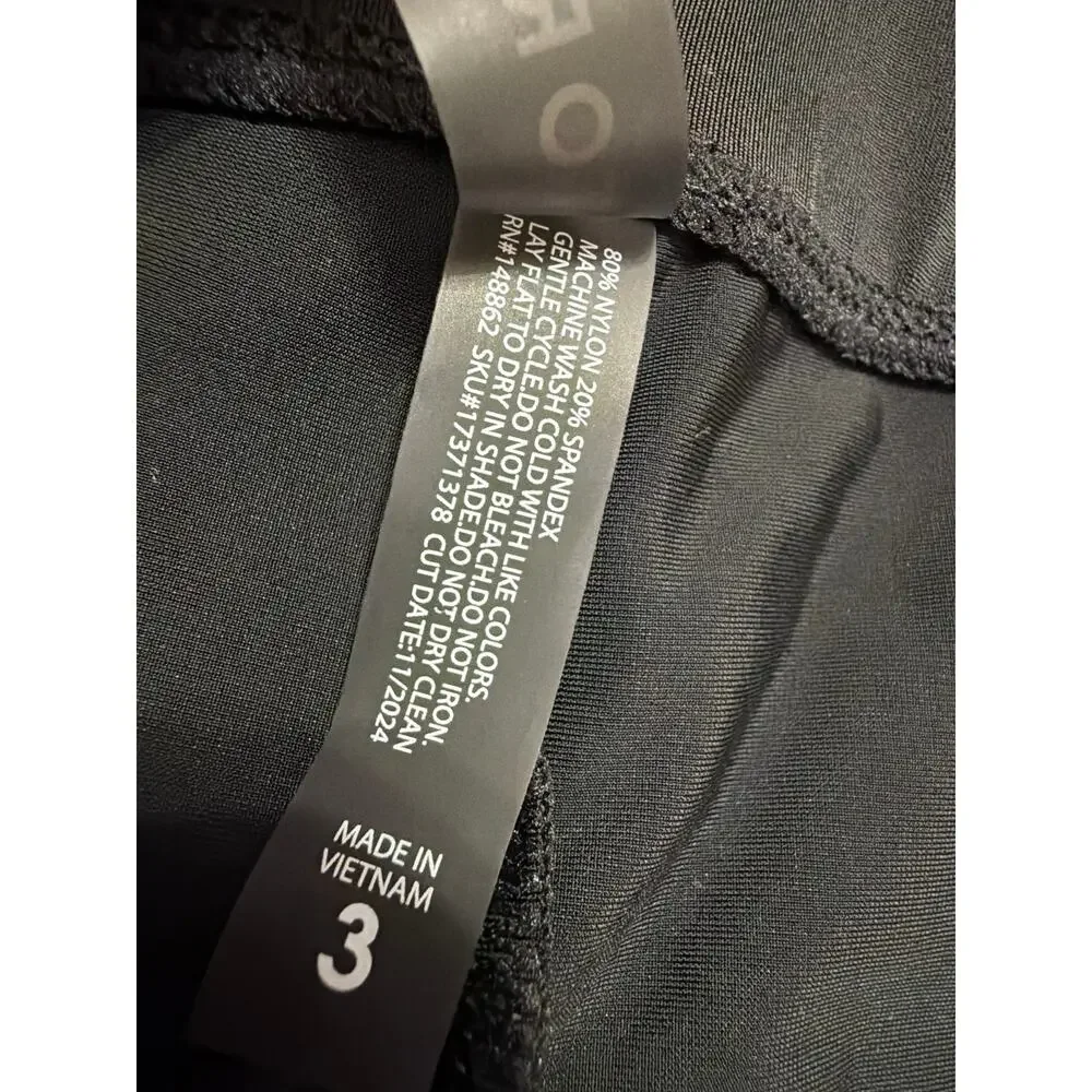 Torrid Women's Plus Size Active Black Swim Shorts Lattice Bottom Size 3 3X New